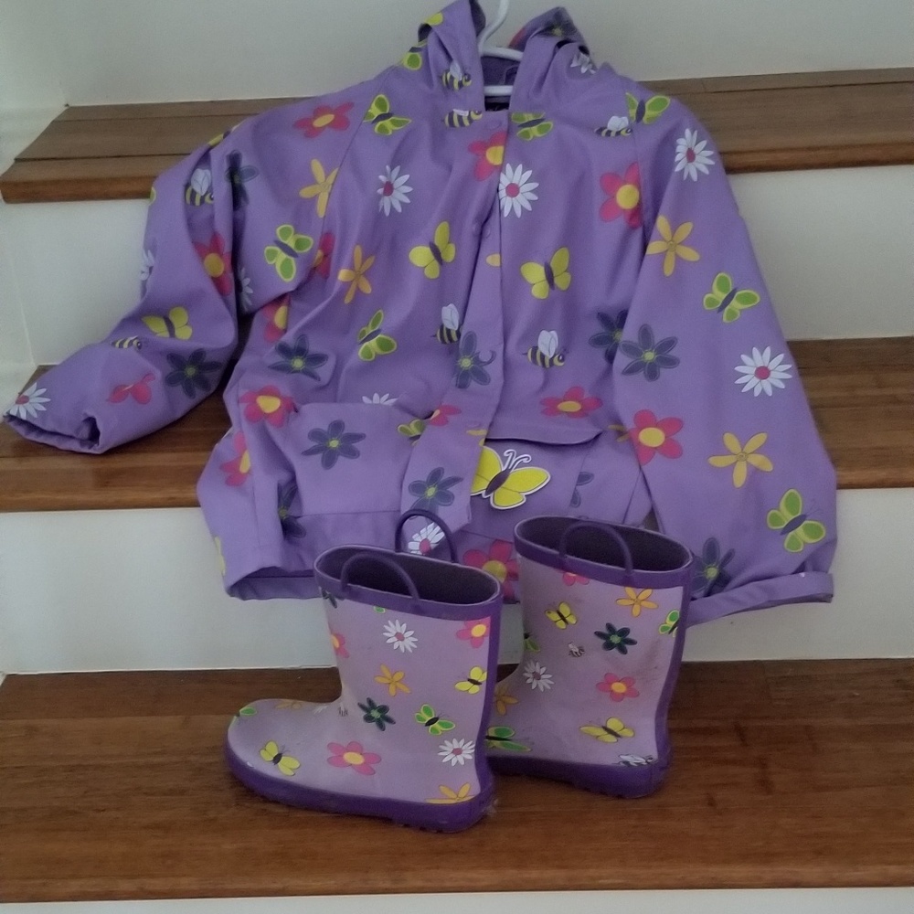 Girls Rain coat and boots